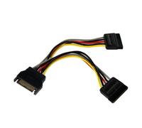 StarTech.com Cable de 15cm Divisor Splitter SATA de Alimentación en Y - M/H - Bifurcador de Corriente - SATA de Alimentación a SATA de Alimentación (PYO2SATA)