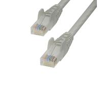 StarTech Cable Ethernet Cat6 gris de 15 m, sin enganches, 24 AWG | Entrega PoE de 100 W, cobre de 24 AWG, RJ45 chapado en oro, cable de conexión, cable Ethernet, Pure Bare, red, UTP, 250 MHz