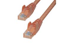 StarTech Cable Ethernet Cat6 naranja de 15 m, sin enganches, 24 AWG | Entrega PoE de 100 W, cobre de 24 AWG, RJ45 chapado en oro, cable de conexión, cable Ethernet, Pure Bare, red, UTP, 250 MHz