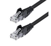 StarTech Cable Ethernet Cat6 negro de 15 m, sin enganches, 24 AWG | Entrega PoE de 100 W, cobre de 24 AWG, RJ45 chapado en oro, cable de conexión, cable Ethernet, Pure Bare, red, UTP, 250 MHz