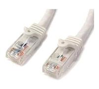 StarTech Cable Ethernet Cat6 RJ45 2m sin Enganches, Blanco (N6PATC2MWH) | Latiguillo Snagless Macho a Macho, Red Gigabit hasta 10 Gbps, Soporta 100W, Conductores de cobre 24 AWG