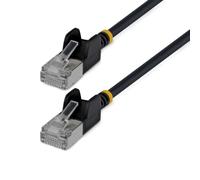 StarTech Cable Ethernet Cat6A FTP RJ45 Ultra Fino Negro 15cm - Antienganche - 34AWG Cobre Puro