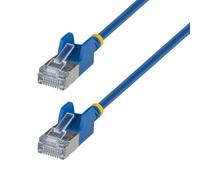 StarTech Cable Ethernet CAT6a Ultra Delgado de 30cm Azul - Cable de Red Snagless RJ45 FTP con Alambre de Cobre Puro 34AWG