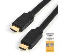StarTech Cable HDMI 2.0 Certificado con Ethernet 7m 4K 60Hz HDR10 Negro | Conectores chapados en oro, Blindaje EMI de lámina Al-Mylar, Ideal para TV monitor y proyector, Retrocompatible con HDMI 1.4