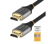 StarTech Cable HDMI 2.0 Certificado Premium - 3 m, Ethernet de alta velocidad, 4K 60Hz, HDR10, ARC