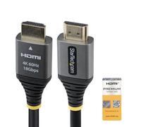 StarTech Cable HDMI 2.0 Certificado Premium de Alta Velocidad de 1,5m - 4K 60Hz/ 1440p 144Hz - Cable HDMI 2.0 con HDR10 ARC - 18Gbps