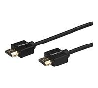 StarTech Cable HDMI 2.0 Delgado Conectores Agarre 4K 60Hz HDR10 2m Negro | Ancho de banda de 18Gbps, Audio de 32 canales, Dolby Atmos, TrueHD, Clasificado CL2 contra fuego, Blindaje EMI Al-Mylar