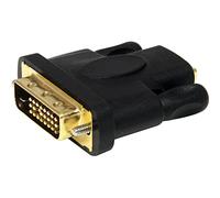 StarTech Cable HDMI a DVI-D, Hembra a Macho, Negro (HDMIDVIFM) | Adaptador conversor bidireccional, Permite convertir HDMI a DVI-D y DVI-D a HDMI, Conector HDMI hembra a DVI-D macho