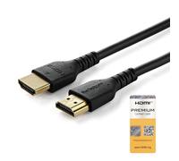 StarTech.com Cable de 2m HDMI 2.0 Certificado Premium de alta velocidad con Ethernet - Durable - UHD 4K 60Hz - con Fibra de Aramida - HDMI 2.0 - TPE - para Monitores, TV y Pantallas