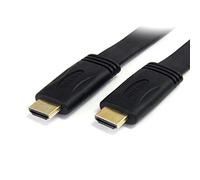 StarTech Cable HDMI Plano 5m, 4K 30Hz, Macho a Macho, Negro (HDMM5MFL) | Diseño que Evita Enredos, Conectores Chapados en Oro, Resoluciones Ultra HD hasta 3840x2160