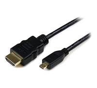StarTech.com Cable de 1m Micro HDMI a HDMI con Ethernet - Vídeo de 4K a 30Hz - Cable Adaptador Conversor Micro HDMI Tipo D de alta velocidad a HDMI 1.4 - HDMI UHD - Macho a Macho