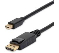 StarTech Cable Mini DP a DisplayPort 1.2 de 0,9m - Negro (MDP2DPMM3) | Cable adaptador de vídeo para monitor o proyector, resolución hasta 3840 x 2400 a 60Hz
