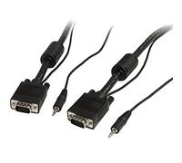 StarTech.com Cable de 5m Coaxial VGA de Alta Resolución para Monitor de Vídeo HD15 Macho a Macho con Audio