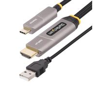 StarTech Cable Óptico Activo USB-C a HDMI 2.0 15,2m, 4K 60Hz, AOC, Negro | Compatible con USB4, Thunderbolt 3 y 4, Blindaje EMI, Adaptador USB-C a HDMI de largo alcance