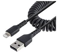 StarTech Cable USB-A a Lightning 50 cm Rizado MFi Negro