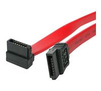 StarTech Cable SATA Acodado en L Derecho 7 Pines 60cm - Rojo (SATA24RA1) | Serial ATA angulo recto, 90 grados, SATA 3.0 6 Gbps, Discos 3, 5 y 2, 5
