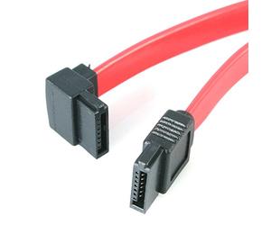 StarTech Cable SATA Acodado en L Izquierdo 7 Pines 15cm - Rojo (SATA6LA1) | Serial ATA angulo recto, 90 grados, SATA 3.0 6 Gbps, Discos 3, 5 y 2, 5