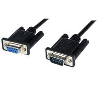 Startech Cable 2m Serie Modem Nul Negro One Size Black