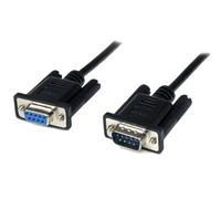 StarTech Cable Serie Modem Nulo DB9 RS232 2m, H/M, Negro (SCNM9FM2MBK) | Cruzado cross wired, DB9 Hembra a Macho, Conexion null modem