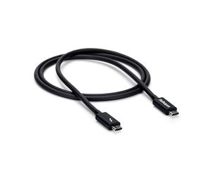 StarTech Cable Thunderbolt 3 Pasivo 1m 20Gbps 100W PD 4K Negro USB-C | Blindaje coaxial de aleación trenzada, Compatible con Thunderbolt 4, USB 3.2 y USB-C