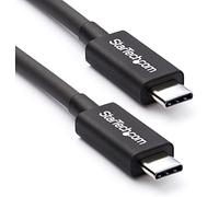 StarTech Cable Thunderbolt 3 Pasivo 2m 20Gbps 100W PD 4K Negro USB-C | Blindaje coaxial de aleación trenzada, Compatible con Thunderbolt 4, USB 3.2 y USB-C