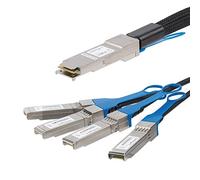 StarTech Cable Twinax DAC QSFP+ a 4x SFP+ 40G Pasivo 2m (QSFP4SFPPC2M) | Sin codificar, Ethernet 40GbE por cobre, Bajo consumo eléctrico