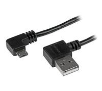 StarTech Cable Micro-USB con conector acodado a la derecha 2 m Negro para móvil o tablet Android