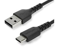 StarTech Cable USB 2.0 a USB-C RUSB2AC2MB 2 m - Fibra de aramida, carga y datos - Negro