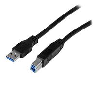 StarTech Cable USB 3.0 5Gbps USB-A a USB-B 2m, Negro (USB3CAB2M) | SuperSpeed USB 3.2 Gen1 con certificación USB-IF