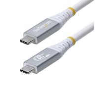 StarTech - Cable USB 4 de 3 m, 20 Gbps, cable USB-C certificado USB-IF, 60 W, 4K120Hz DP 2.1, cubierta TPE, cable USB-C blanco