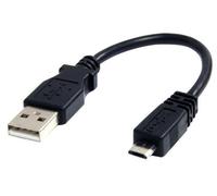 StarTech.com Cable Adaptador de 15cm USB A Macho a Micro USB B Macho para Teléfono Móvil Carga y Datos - Negro