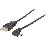 StarTech Cable Micro USB USBAUB50CMLA – 0,5 m, acodado a la izquierda para carga y sincronización