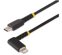 StarTech.com Cable de 1m USB-C a Lightning - Cable USB 2.0 a Lightning Acodado - Cable USB Tipo C a Lightning - Cable de Carga
