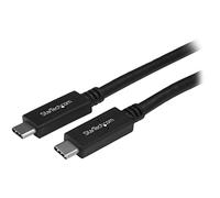 StarTech Cable USB-C a USB-C 2m 5Gbps 60W PD 4K 60Hz (USB315CC2M) | Certificado USB-IF, Carga de hasta 3A para dispositivos moviles