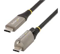 STARTECH Cable USB-C con Bloqueo, USB 3.2 Gen 2, 1m Negro
