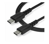 StarTech.com Cable de 1m de Carga USB C - de Carga Rápida y Sincronización USB 2.0 Tipo C a USB C para Portátiles - Revestimiento TPE de Fibra de Aramida M/M 60W Negro - iPad Pro Surface