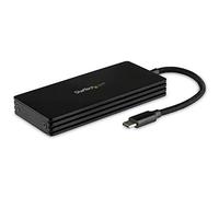 StarTech Caja M.2 SATA para SSD, USB-C 3.1 Gen 2, Portátil (SM21BMU31CI3) | Conexión ultrarrápida USB 3.1 Gen 2, Diseño compacto de aluminio macizo, Cable trenzado incluido