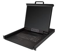 StarTech Consola KVM para rack RKCONS1901 1U 19 pulgadas VGA 1 puerto Teclado QWERTY táctil