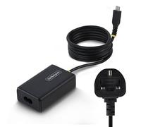 StarTech Cargador de ordenador portátil USB-C de 65 W, cable USB-C conectado de 1,5 m, adaptador de alimentación para Dell, XPS, HP ProBook, MacBook Pro, Microsoft Surface Pro