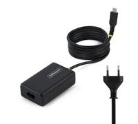 StarTech Cargador USB-C para Portátil con Cable Tipo C Integrado de 1,5m - Bloque Cargador Tipo C para MacBook Pro, DELL XPS - 65W