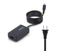 StarTech - Cargador USB-C de 65 W para portátil con Cable USB-C de 1,5 m, Adaptador de Corriente para DELL, XPS, HP ProBook, MacBook Pro, Microsoft Surface Pro