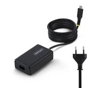 StarTech Cargador USB-C para Portátil con Cable Tipo C Integrado de 1,5m - Bloque Cargador Tipo C para MacBook Pro, DELL XPS - 65W