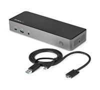 STARTECH Cargador USB-C USB-A Dock Negro Con Micrófono Integrado