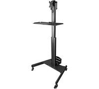 StarTech Carrito Móvil de Trabajo con Soporte para Monitor (WKSTNCART) | Soporte para CPU hasta 10kg, Compatible con VESA 75x75/100x100, Monitor hasta 8kg y 30 grados