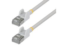 StarTech Cable Ethernet Cat6A FTP RJ45 Ultra Fino Blanco 15cm - Antienganche - 34AWG Cobre Puro