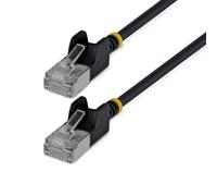 StarTech Cable Ethernet Cat6A FTP RJ45 Ultra Fino Negro 15cm - Antienganche - 34AWG Cobre Puro