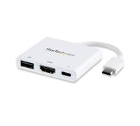 StarTech.com Adaptador Multipuertos USB-C con HDMI - Puerto USB 3.0 - PD de 60W - Blanco