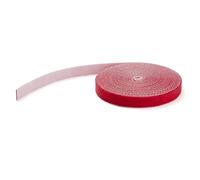 StarTech Cinta Sujetacables de Gancho y Bucle 15,2m - Rojo (HKLP50RD) | Bobina reutilizable de grado industrial, Correas ajustables a medida, Sin desperdicio, Autoadherente
