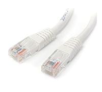 StarTech.com 10 ft White Molded Category 5e (350 MHz) UTP Patch Cable - Cable de Red (3m, Color Blanco, 1,5 cm, 20 cm, 21,4 cm, RJ45 Male, RJ45 Male)