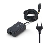 StarTech Cargador USB-C para Portátil con Cable Tipo C Integrado de 1,5m - Bloque Cargador Tipo C para MacBook Pro, DELL XPS - 65W